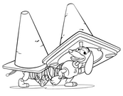 coloriage toy story chien ressort